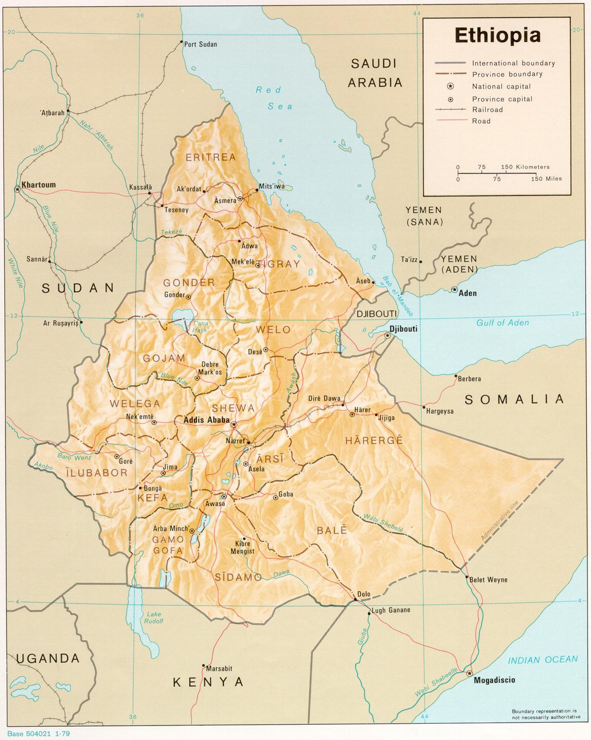 legrégebbi Etióp térkép