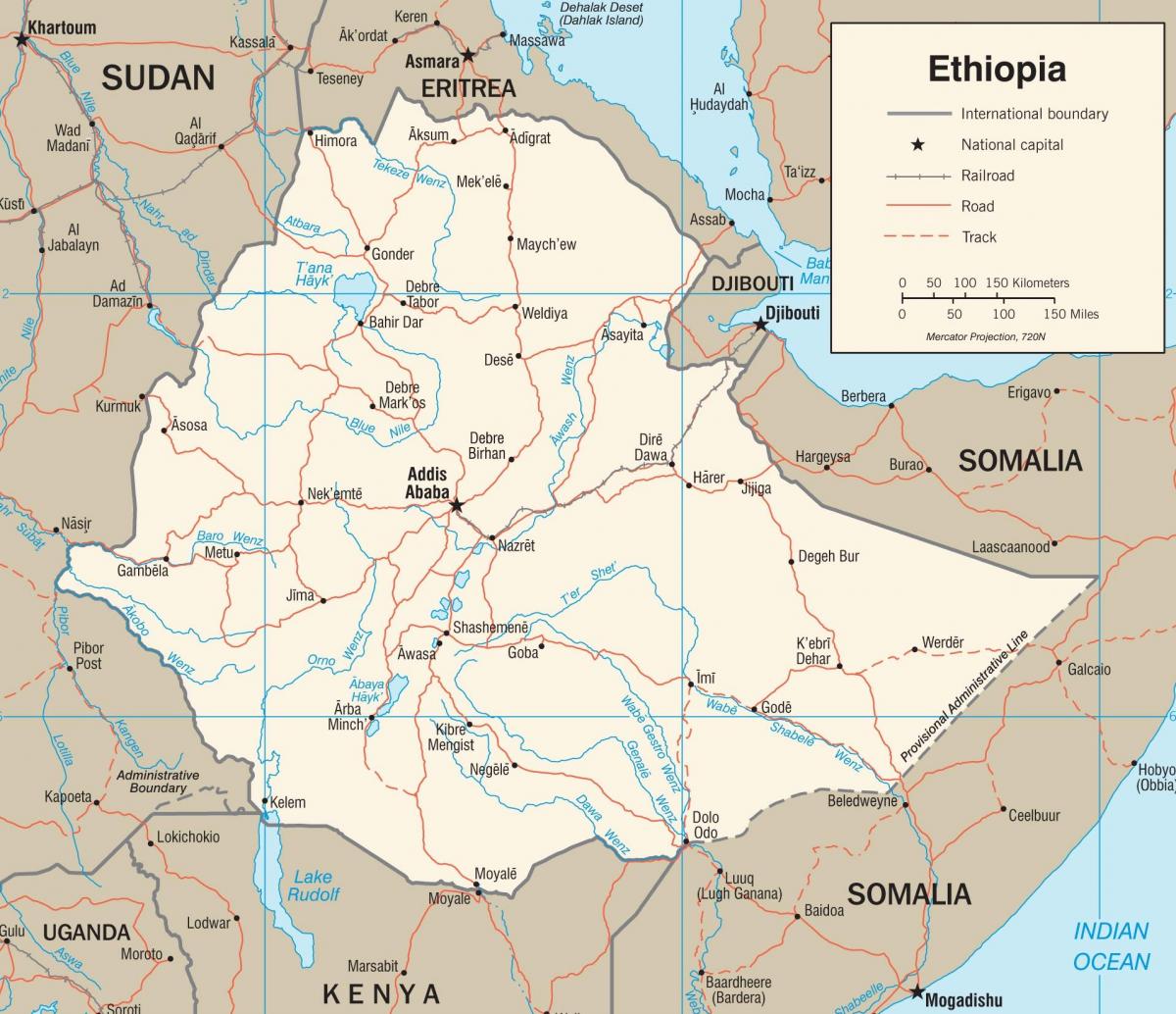 új Etiópia térkép