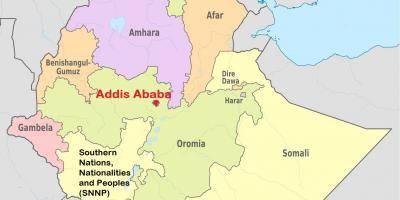 Addisz-abeba Etiópia térkép világ
