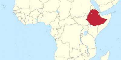 Afrika térkép mutatja, Etiópia