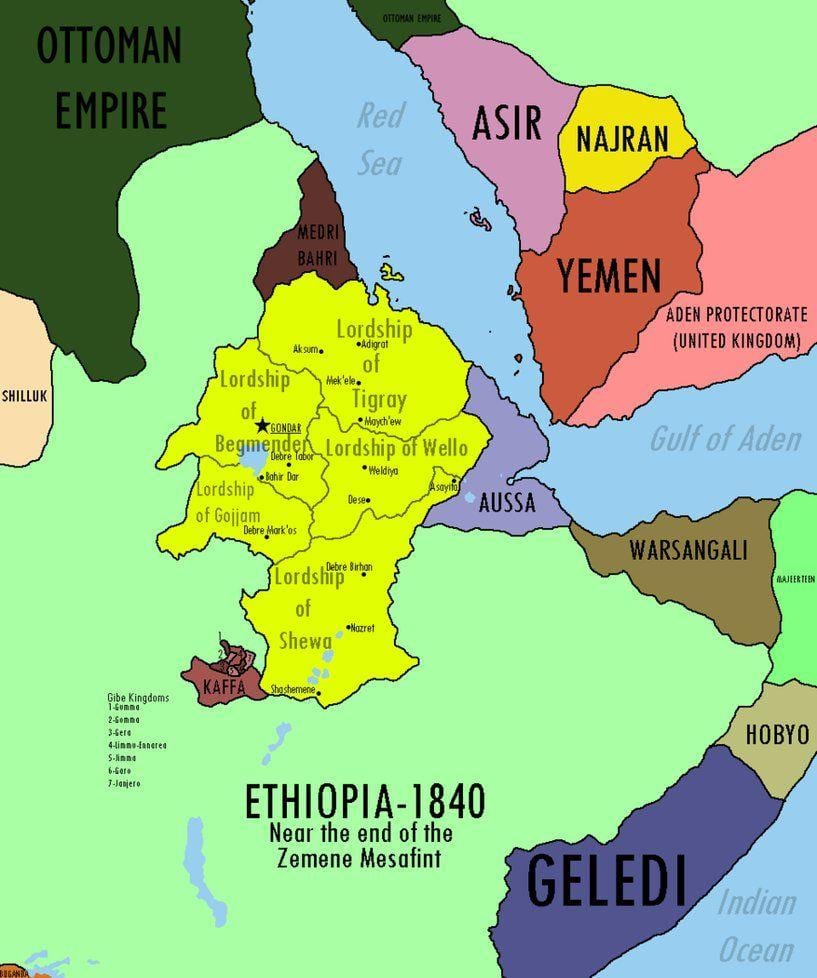 térkép Etióp birodalom