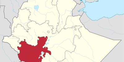 Térkép dél-Etiópia