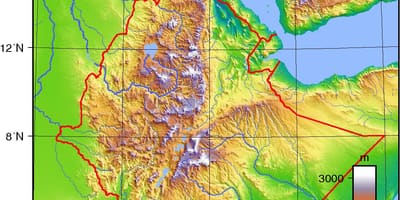 Etióp felvidéken afrika térkép