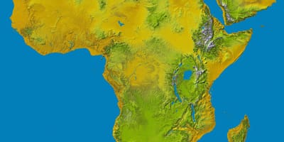 Térkép Etióp felvidéken a világ