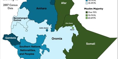 Etióp etnikai csoportok térkép